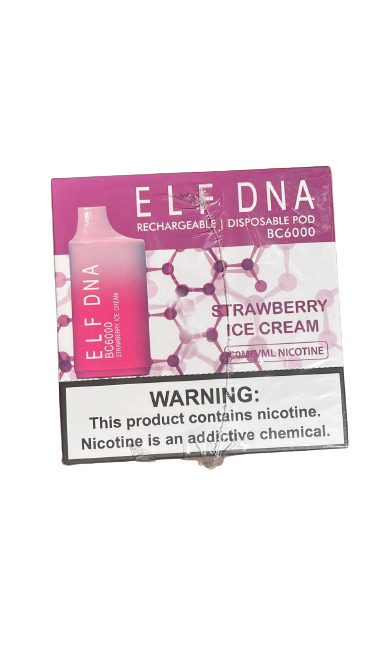 Discover the Elf DNA BC6000 Rechargeable Disposable Pods. Size- 21.5mm x 37.5mm x 85mm Nicotine Strength- 50mg:ml Battery Capacity- 650mAh Charging Port- Type C Puffs- Up to 6000 puffs