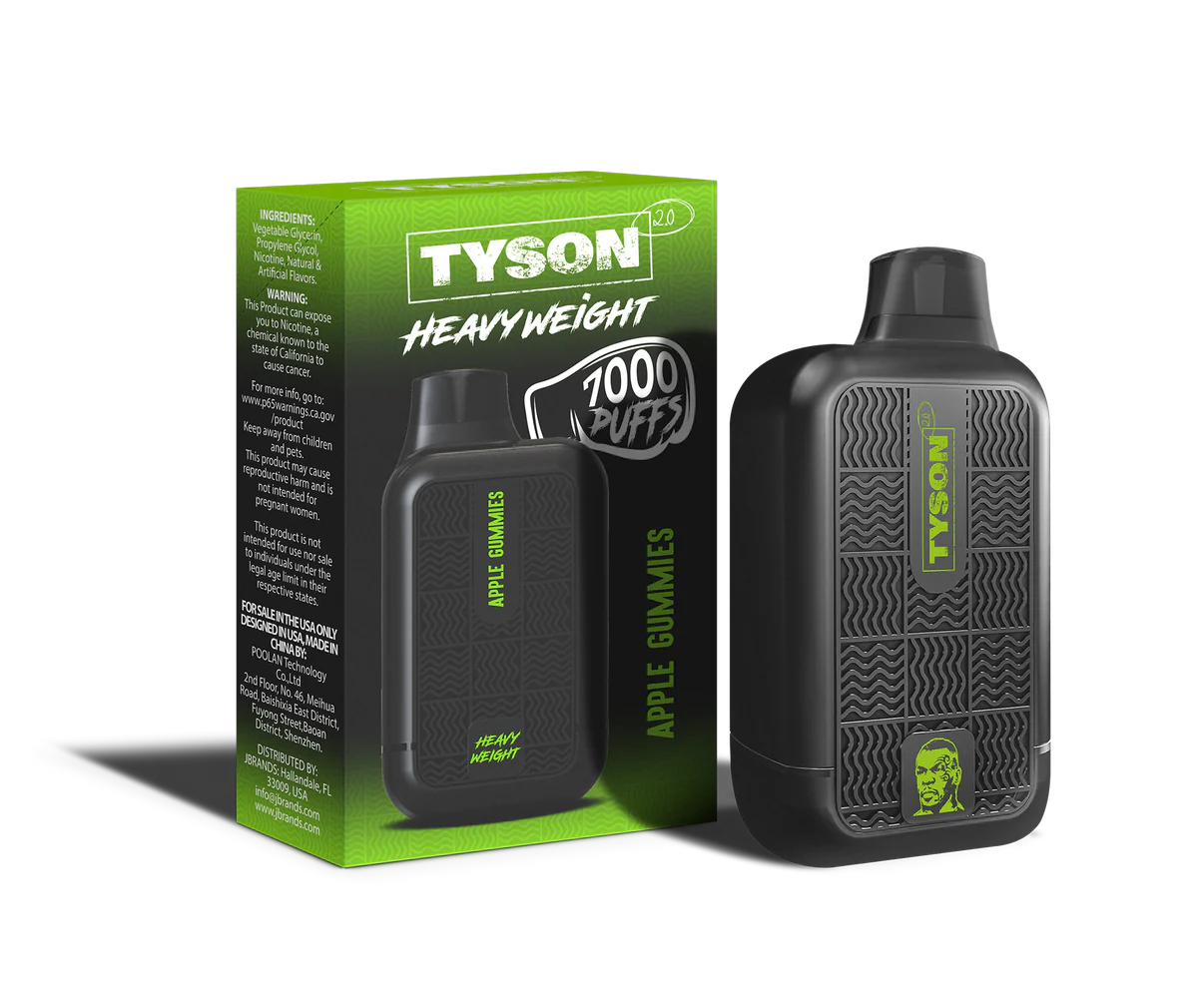 Apple Gummies – Tyson 2.0 Heavyweight 7000 Disposable Vape