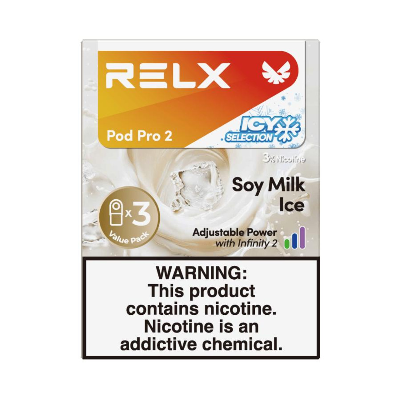RELX Pro 2 – 3 Pods 3% – Soy Milk Ice