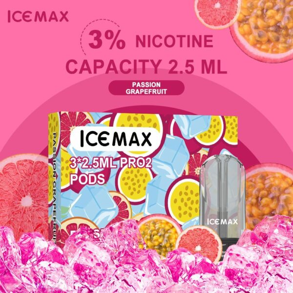 Passion Grapefruit  Icemax Relx Compatible Pods  Juce Vape